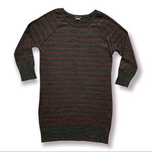 Venus Striped Long Shirt with Quarter Length Sleeves